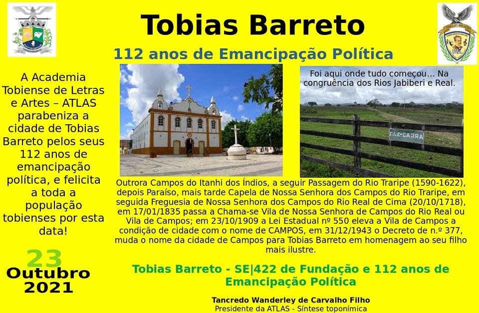 Emancipação Tobias Barreto 2021